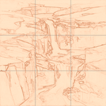 Sepia sketch with grid