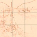 Sepia sketch with grid