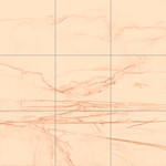 Sepia sketch with grid