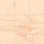 Sepia sketch with grid