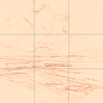 Sepia sketch with grid