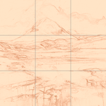 Sepia sketch with grid