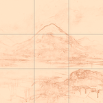 Sepia sketch with grid