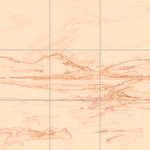 Sepia sketch with grid