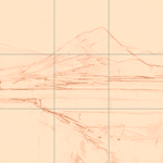 Sepia sketch with grid