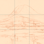 Sepia sketch with grid