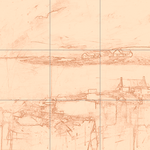 Sepia sketch with grid