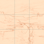 Sepia sketch with grid