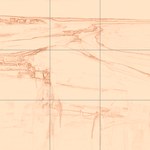 Sepia sketch with grid