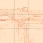 Sepia sketch with grid