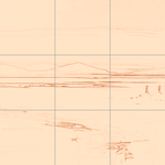 Sepia sketch with grid