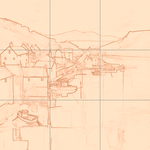 Sepia sketch with grid