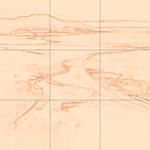 Sepia sketch with grid