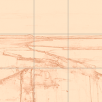 Sepia sketch with grid