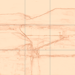 Sepia sketch with grid