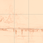 Sepia sketch with grid