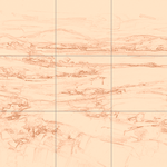 Sepia sketch with grid