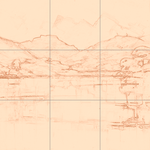 Sepia sketch with grid