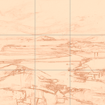 Sepia sketch with grid