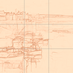 Sepia sketch with grid