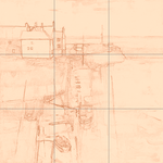 Sepia sketch with grid