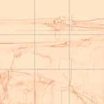 Sepia sketch with grid