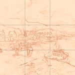 Sepia sketch with grid