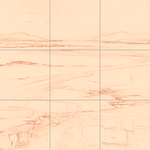 Sepia sketch with grid