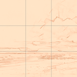 Sepia sketch with grid