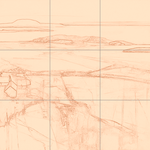 Sepia sketch with grid