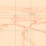 Sepia sketch with grid