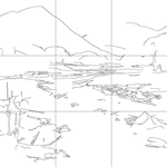 Line drawing with grid