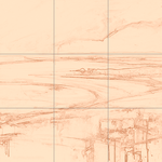 Sepia sketch with grid