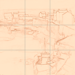 Sepia sketch with grid