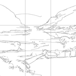 Line drawing with grid