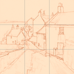 Sepia sketch with grid