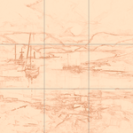 Sepia sketch with grid