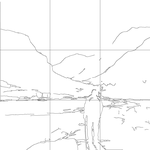 Line drawing with grid