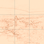 Sepia sketch with grid