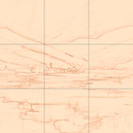 Sepia sketch with grid