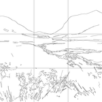 Line drawing with grid