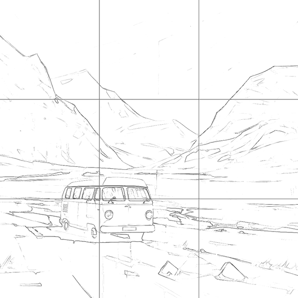 Sketch with grid