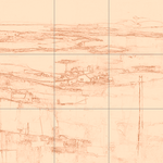 Sepia sketch with grid