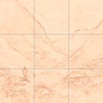 Sepia sketch with grid