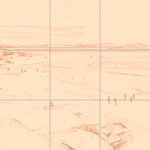 Sepia sketch with grid