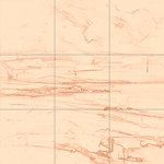 Sepia sketch with grid