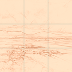 Sepia sketch with grid