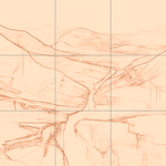 Sepia sketch with grid