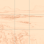 Sepia sketch with grid