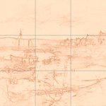 Sepia sketch with grid